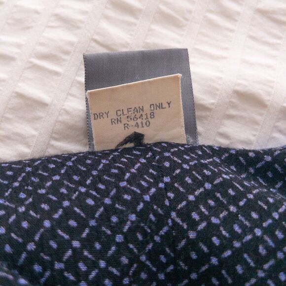 VTG 90s Rabbit Rabbit Rabbit Design Abstract Blue Layered Maxi Dress Size 12M - Picture 11 of 15